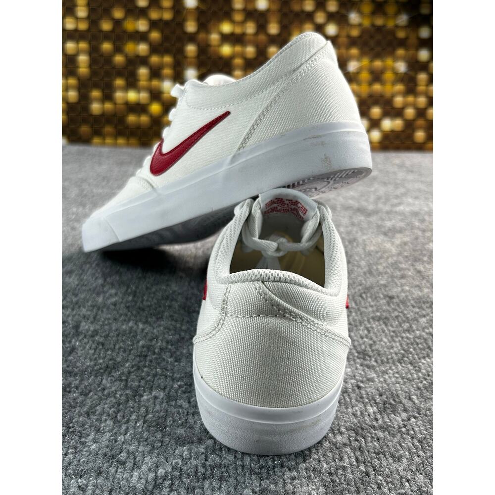 Nike Women's White Red Canvas Lace Up Casual Sneakers Size 8.5 - Picture 2 of 15